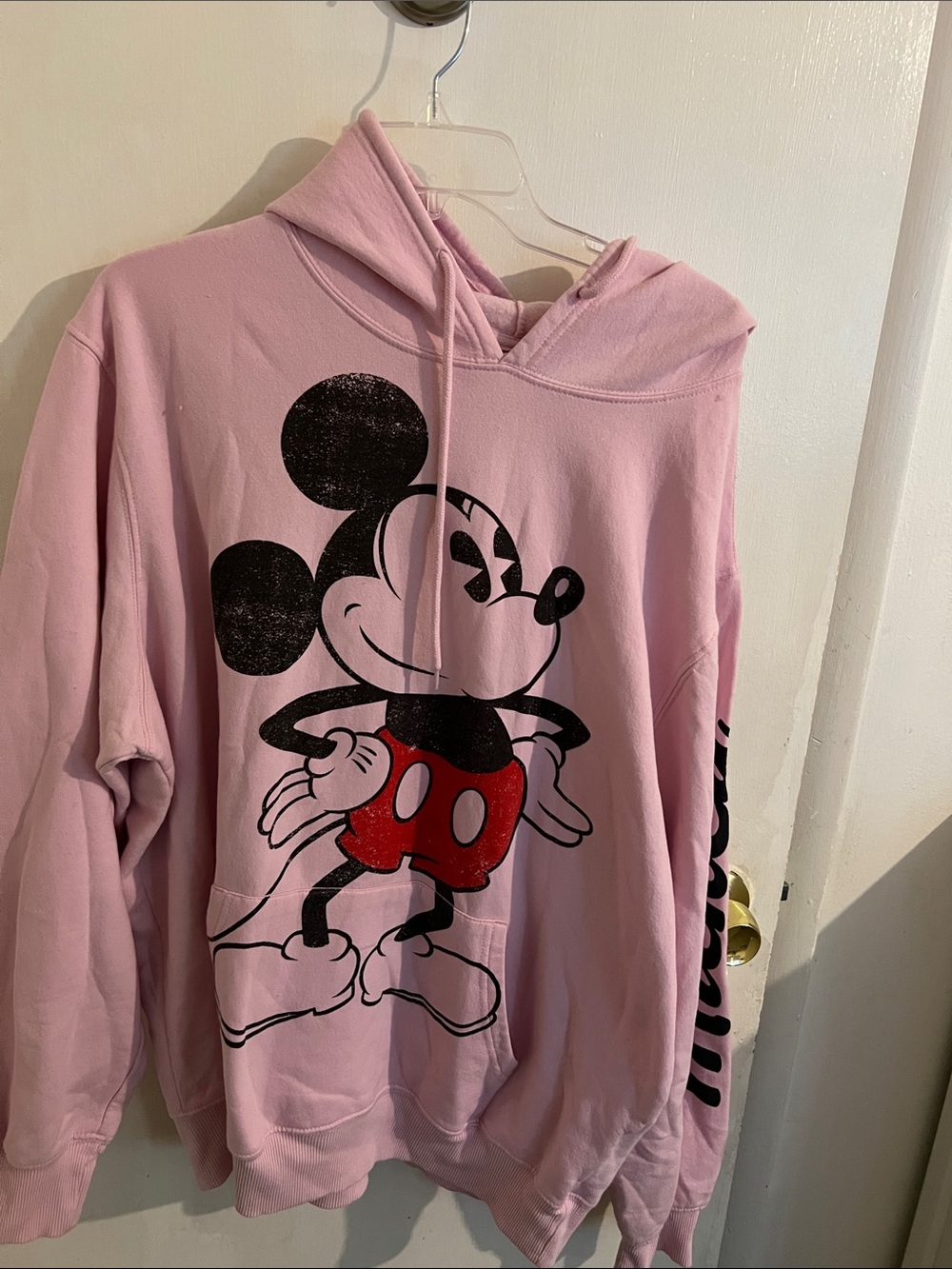 Pink Mickey Mouse Graphic Hoodie